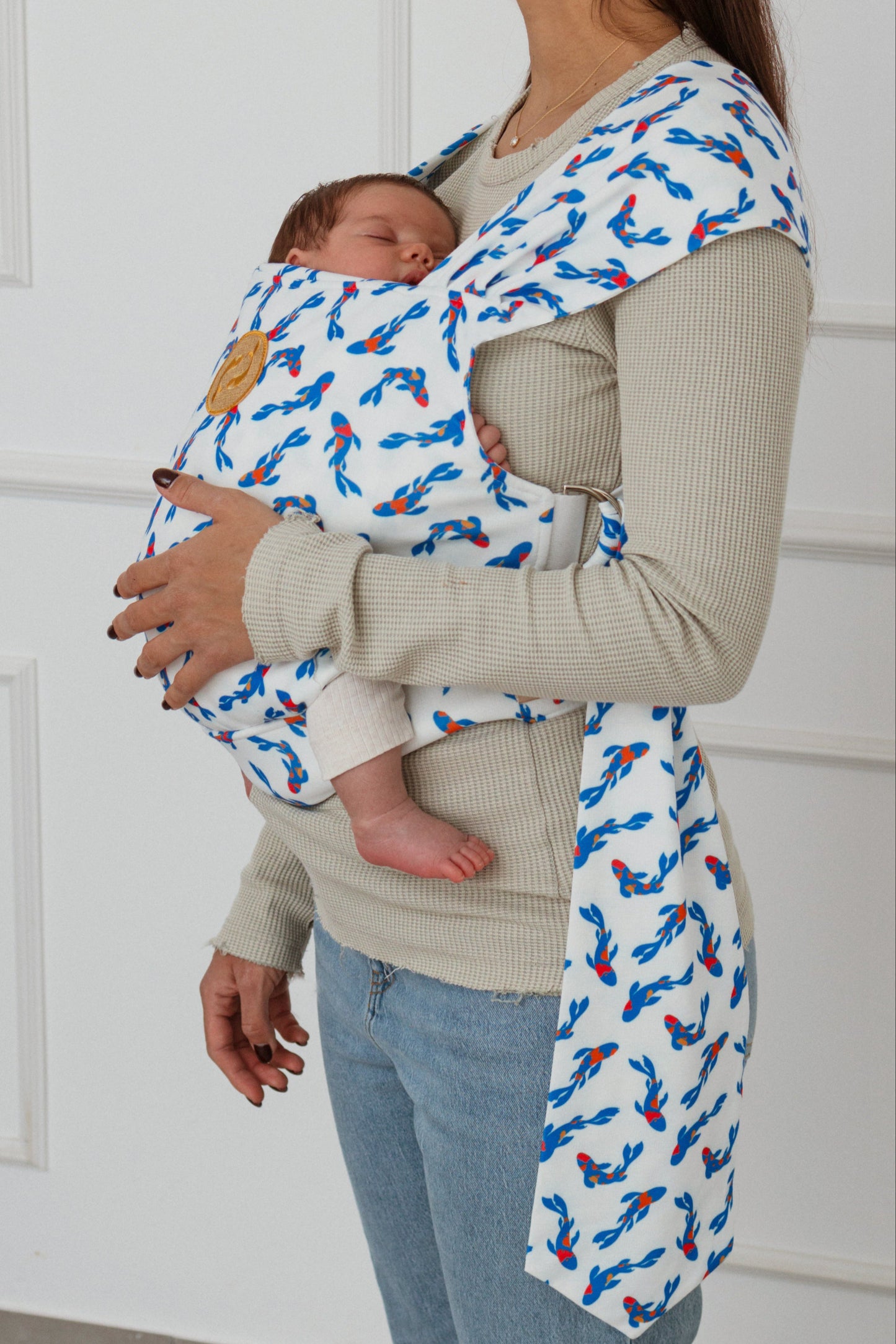 מנשא לולו אושן דגי קוי כחולים - Lulu Ocean Blue Koi Fish