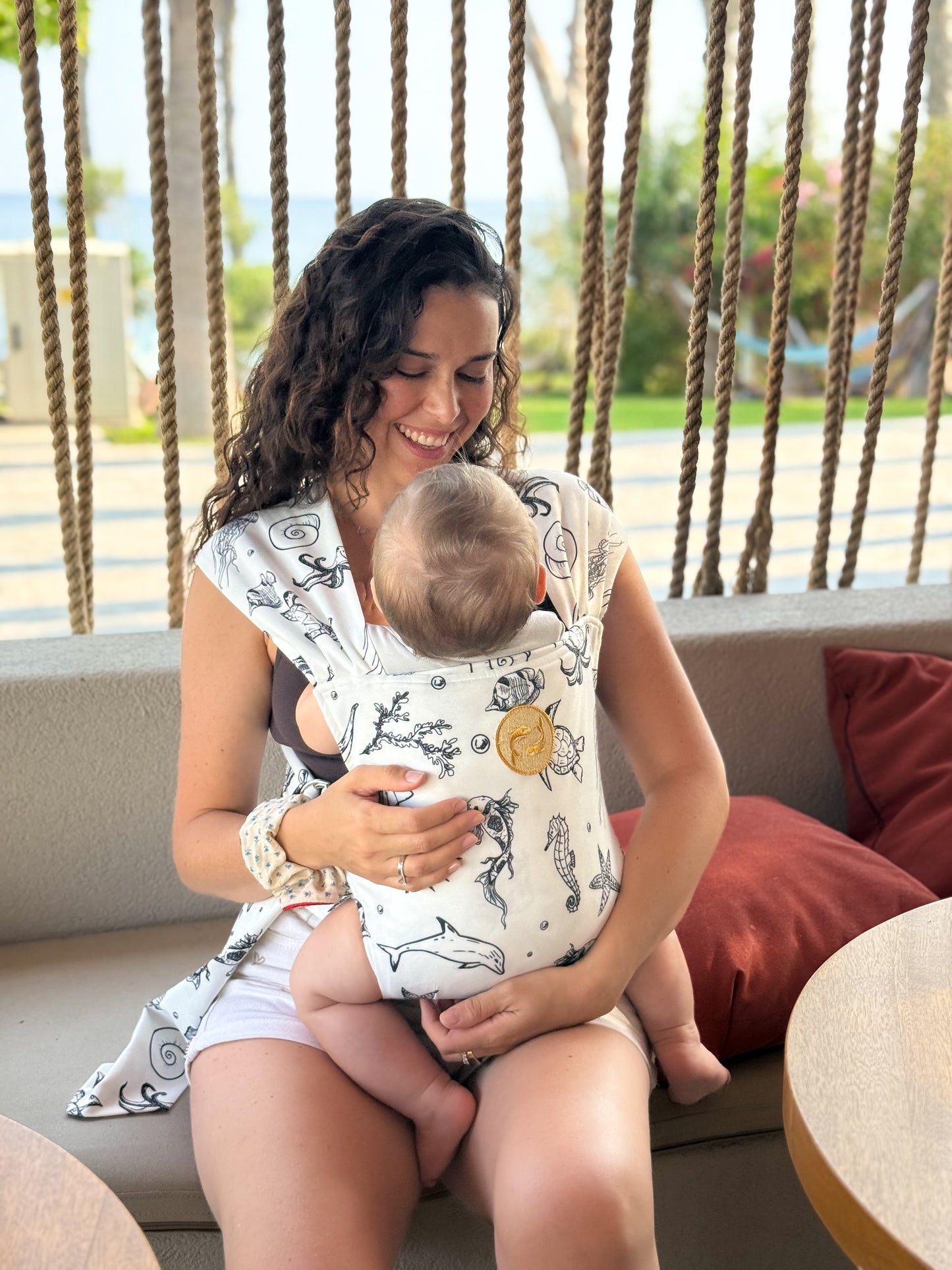 מנשא לולו אושן שחור ולבן - Lulu Ocean Black & White