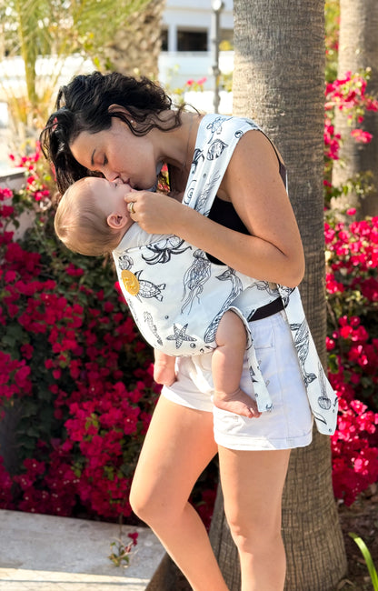 מנשא לולו אושן שחור ולבן - Lulu Ocean Black & White