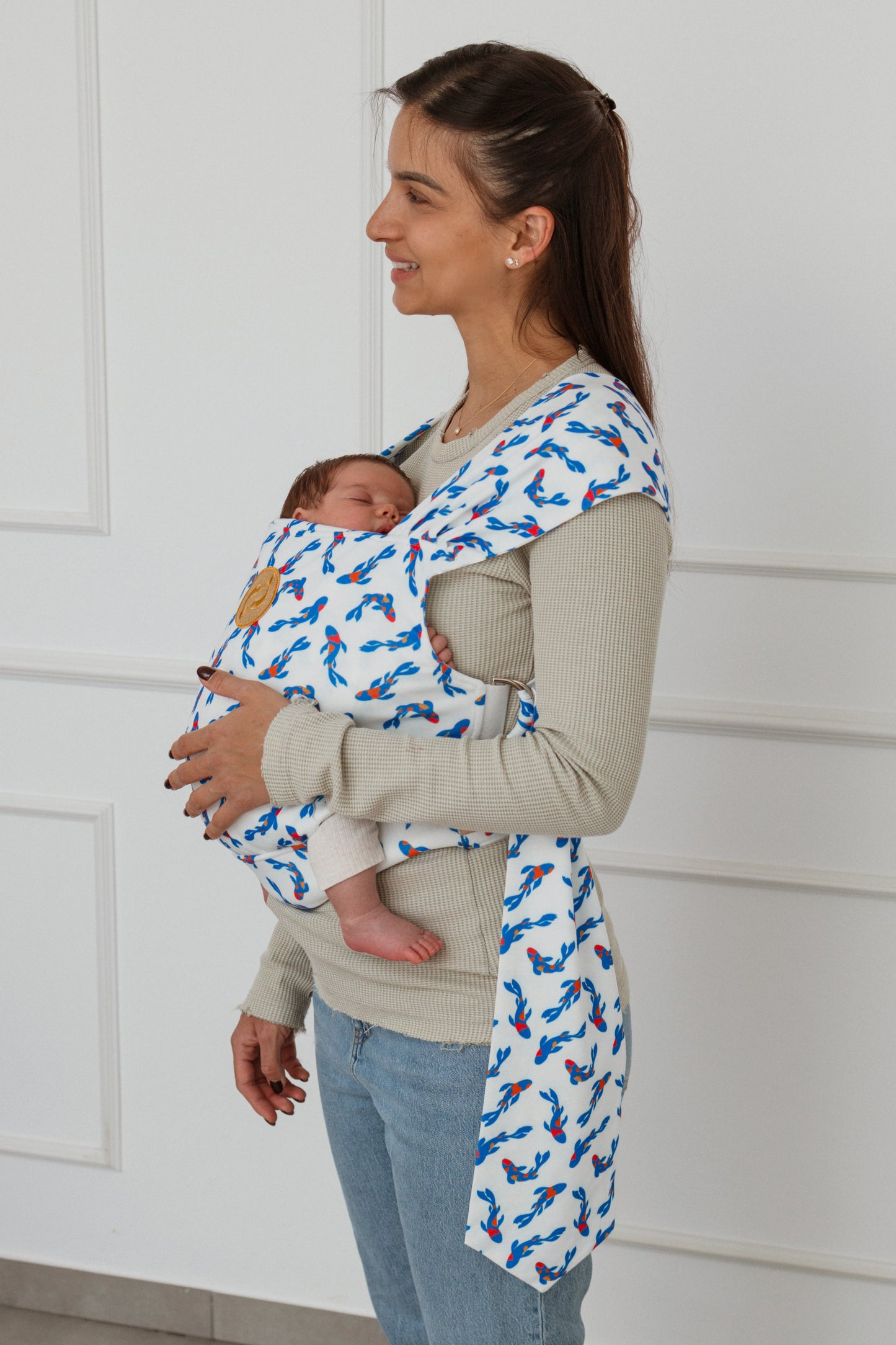 מנשא לולו אושן דגי קוי כחולים - Lulu Ocean Blue Koi Fish