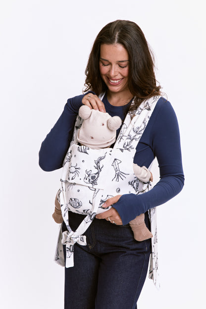 מנשא לולו אושן שחור ולבן - Lulu Ocean Black & White