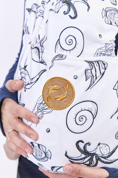 מנשא לולו אושן שחור ולבן - Lulu Ocean Black & White